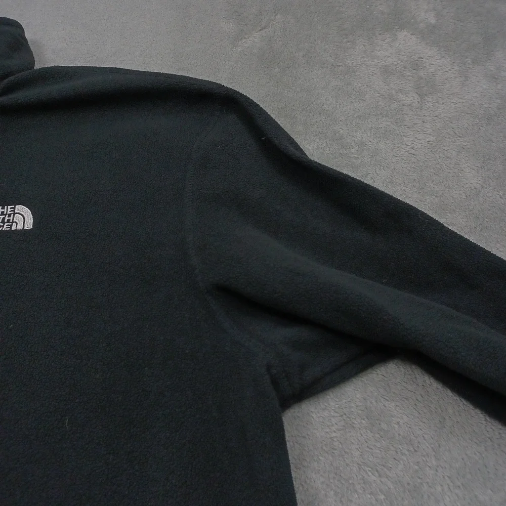 North Face Sweater Mens XL BLack Fleece 1/4 Zip Pullover Outdoor